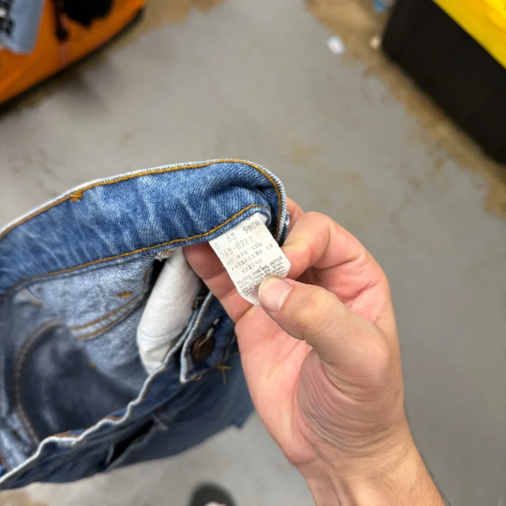 Vintage Levi's 718 Student Orange Tab Jeans Blue Made in USA Women's 27 x 28 - Picture 3 of 6